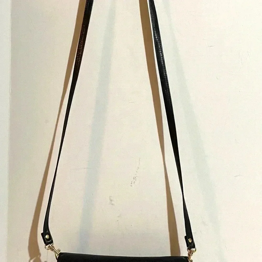 Kate spade black leather crossbody handbag